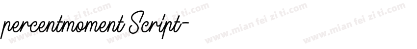 percentmoment Script字体转换